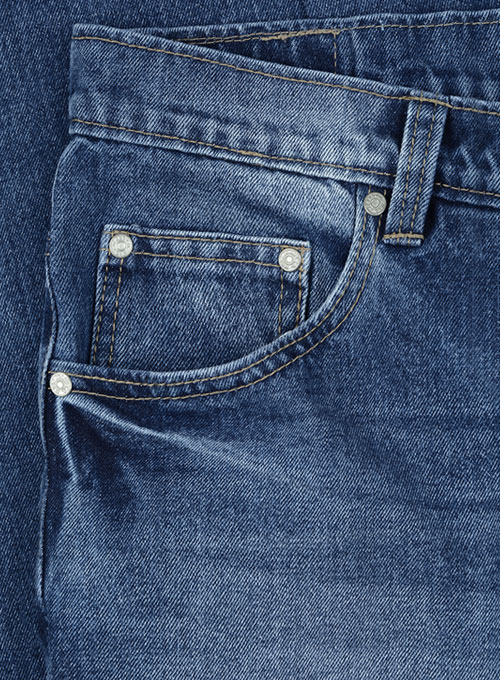 The Blue Stone Wash Whisker Jeans - Click Image to Close