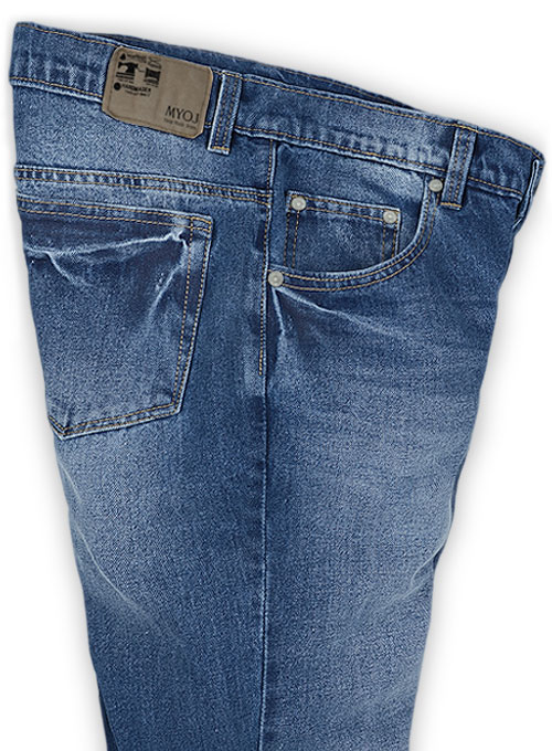 The Blue Stone Wash Whisker Jeans - Click Image to Close