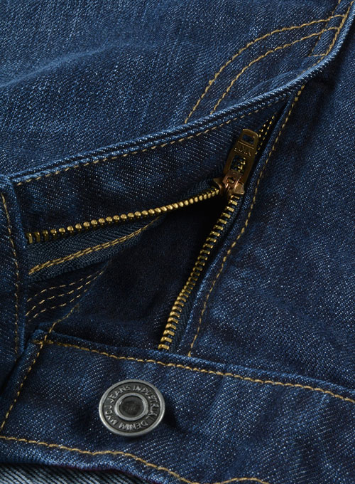 Thunder Blue Indigo Wash Whisker Jeans - Click Image to Close