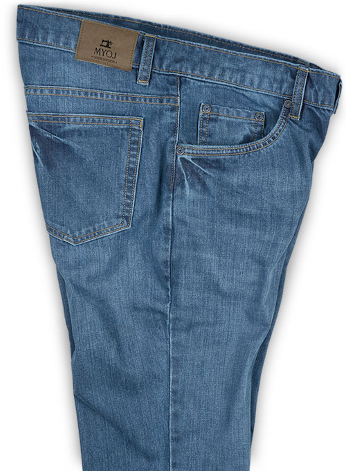 Thunder Blue Stone Wash Whisker Jeans - Click Image to Close