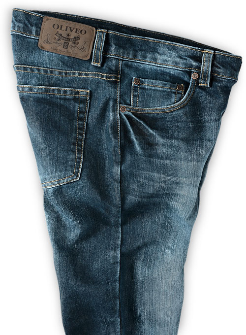 Varro Blue Indigo Wash Whisker Jeans - Click Image to Close