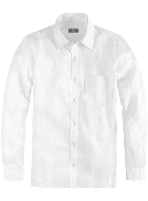 White Cotton Shirt - Full Sleeves - Click Image to Close