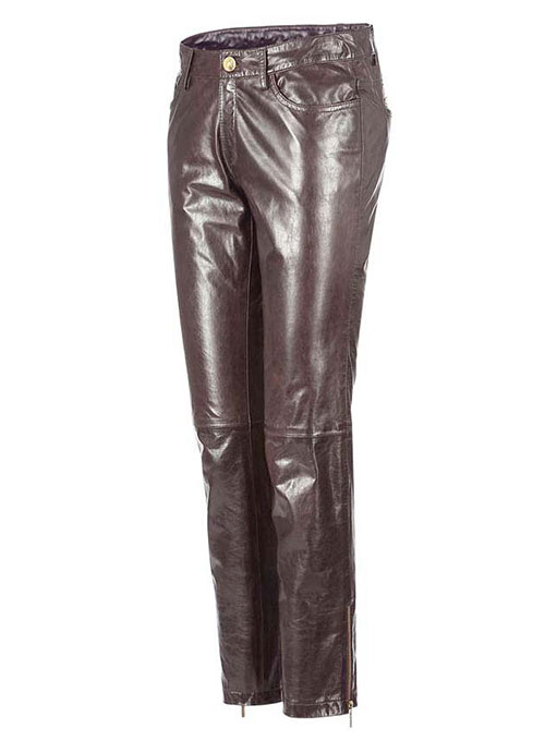 Leather  Biker Jeans - Style #500