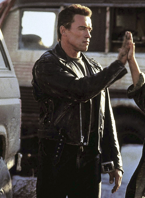 Arnold Schwarzenegger Terminator 2 Leather Jacket and Pants Set