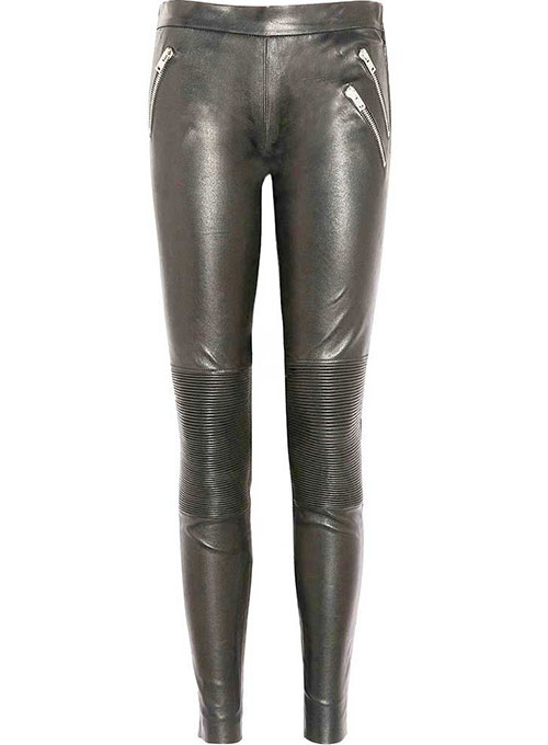 Azar Leather Biker Jeans