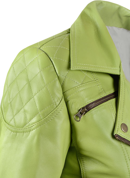 Bright Green Leather Jacket # 263