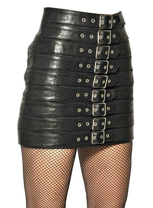 Buckled Up Leather Skirt - # 439