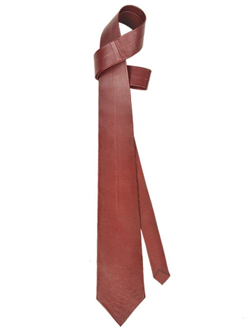 Burgandy Leather Tie