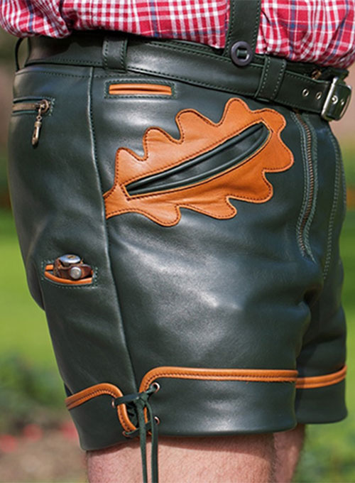 Leather Cargo Shorts Style # 364 - Click Image to Close