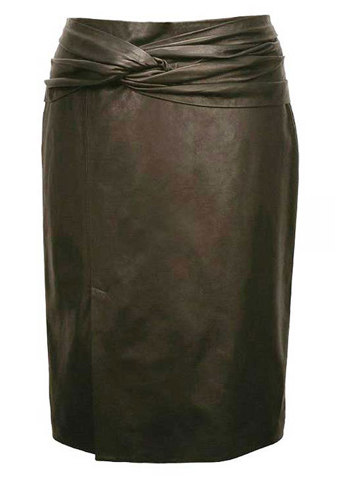 Clam Shell Leather Skirt - # 435