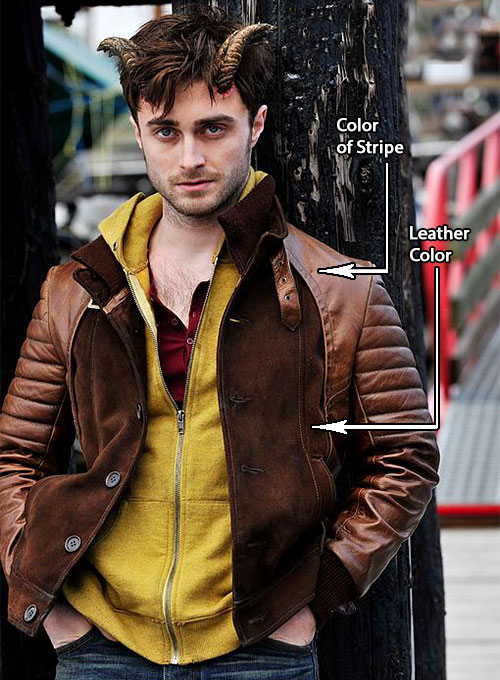 Daniel Radcliff Horns Leather Jacket