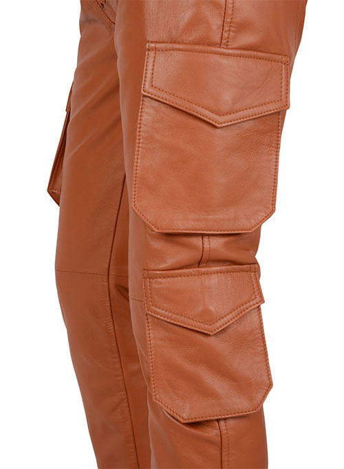 Terrain Brown Drifter Leather Cargo Pants - Click Image to Close