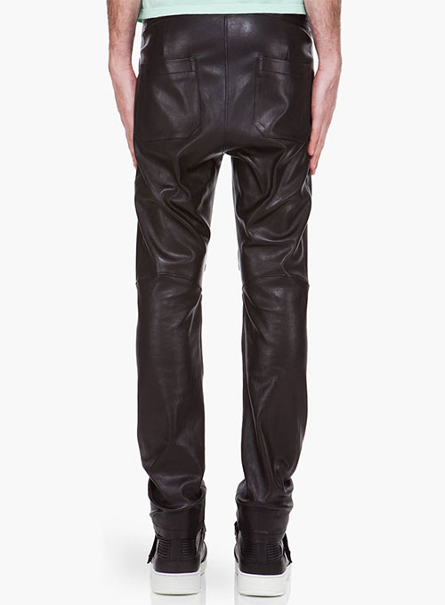 Drawstring Designer Leather Pants