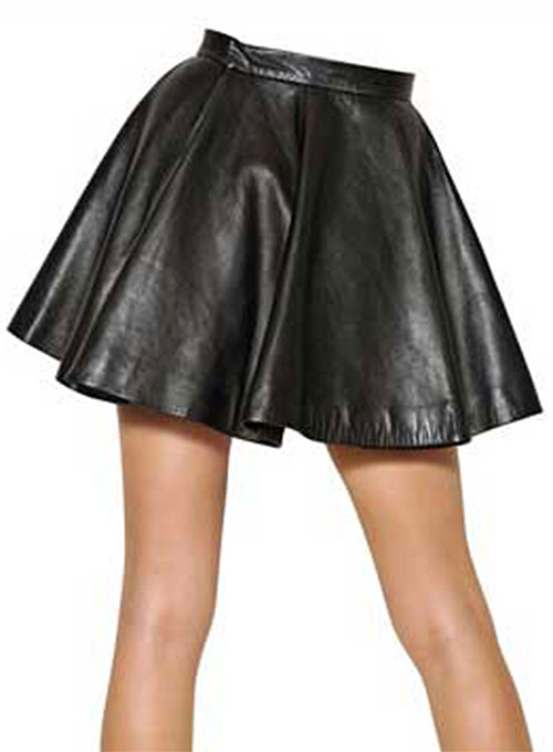 Flounced Leather Skirt - # 141