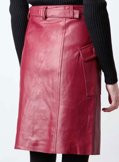 Front Pocket Leather Skirt - # 147 - Click Image to Close