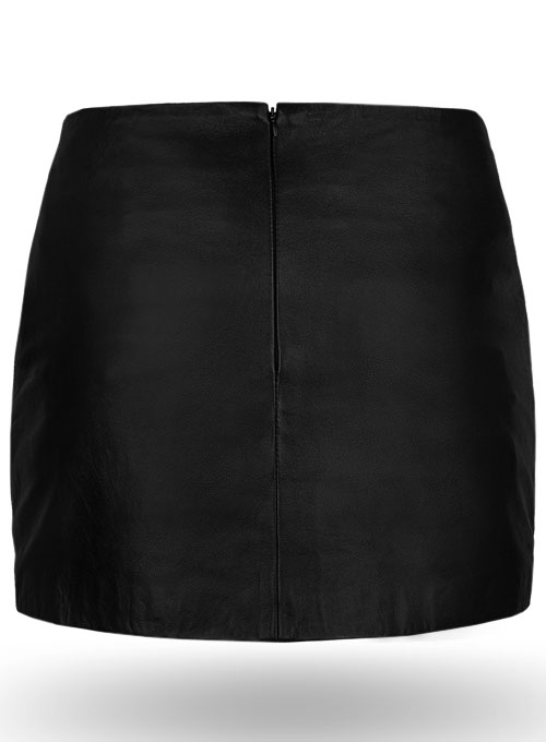 Geneva Lace-Up Leather Skirt