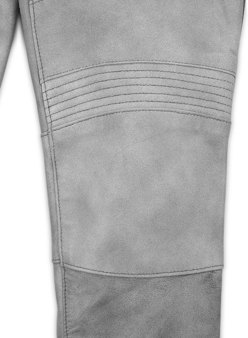 Harbor Gray Leather Biker Jeans #511