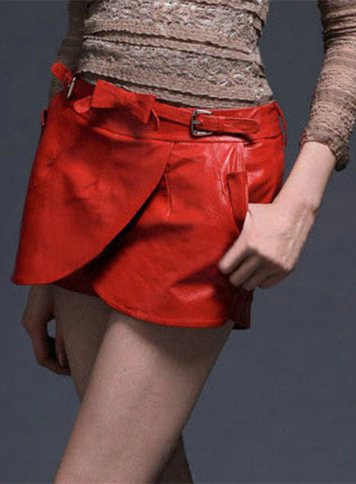 Leaflet Leather Skirt - # 177