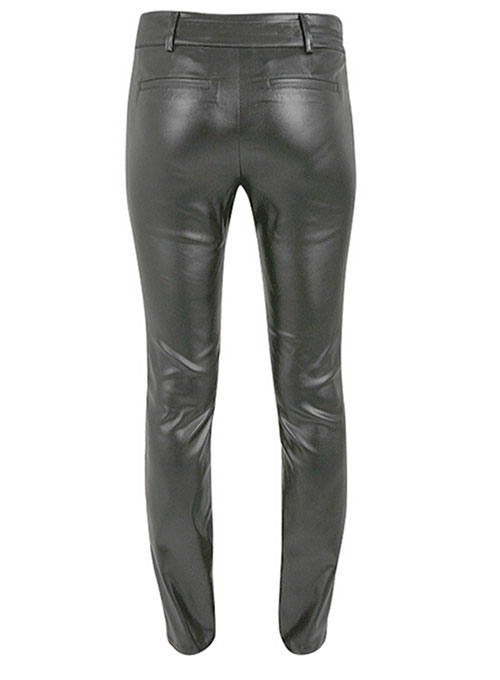 Leather  Biker Jeans - Style #504