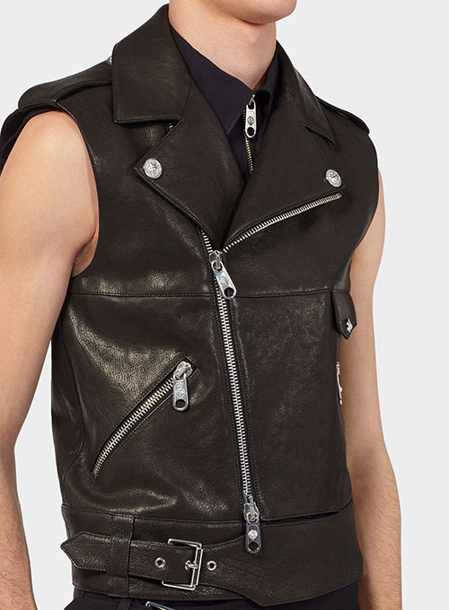 Leather Biker Vest # 331