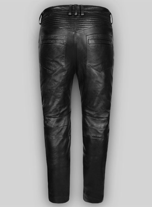 Leather  Biker Jeans - Style #555