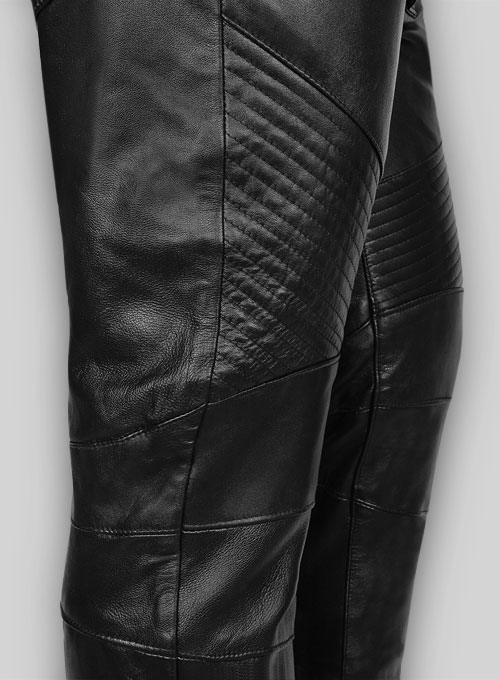 Leather  Biker Jeans - Style #555