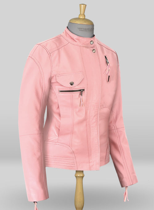 Light Pink Leather Jacket # 520