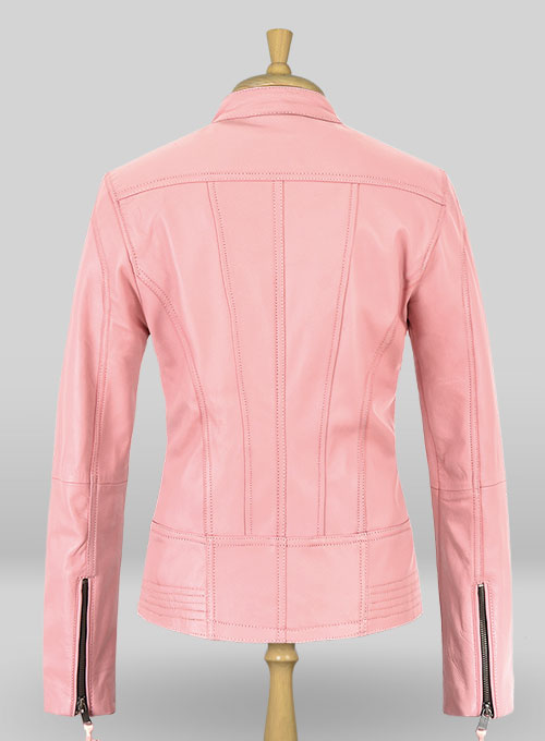 Light Pink Leather Jacket # 520 - Click Image to Close