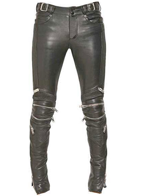 Electric Zipper Mono Leather Pants