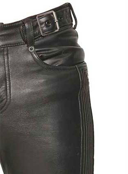 Electric Zipper Mono Leather Pants