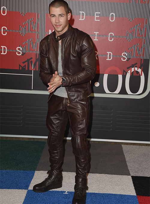 Nick Jonas Leather Pants