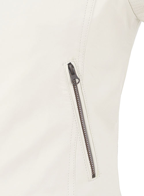 Off White Leather Jacket # 217 - Click Image to Close