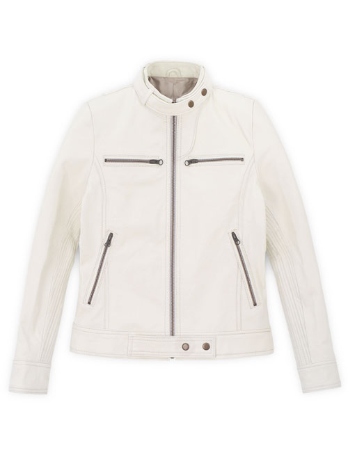 Off White Leather Jacket # 217 - Click Image to Close