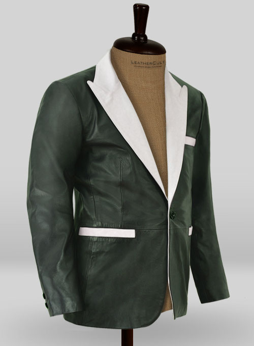 Soft Deep Olive Wax Hampton Leather Blazer