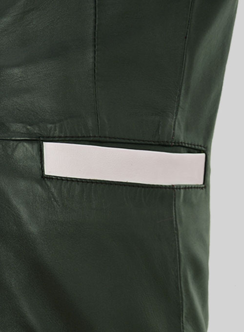 Soft Deep Olive Wax Hampton Leather Blazer - Click Image to Close