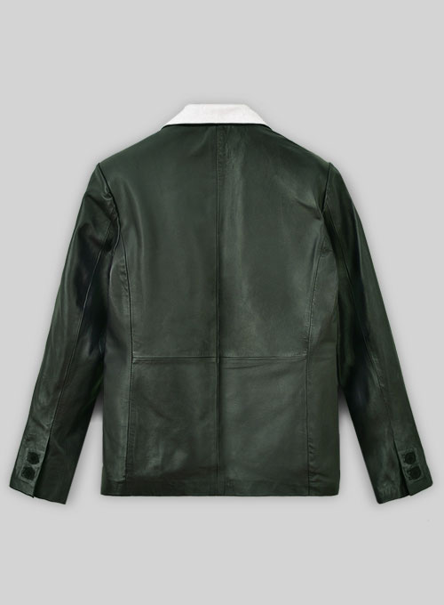 Soft Deep Olive Wax Hampton Leather Blazer - Click Image to Close