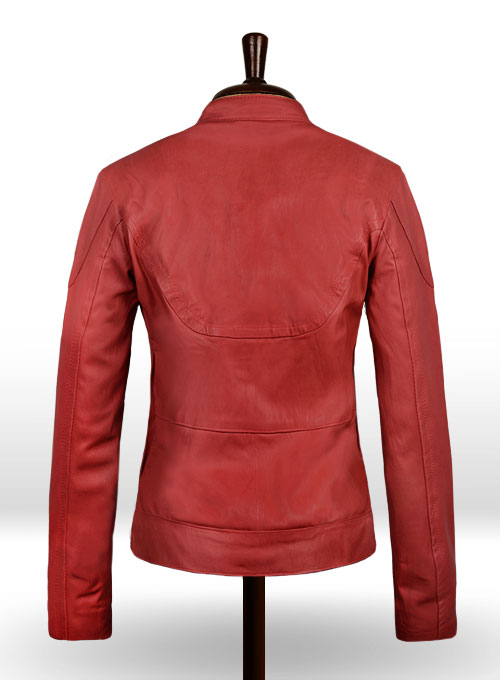 Soft Tango Red Washed Teenage Mutant Ninja Megan Fox Jacket - Click Image to Close