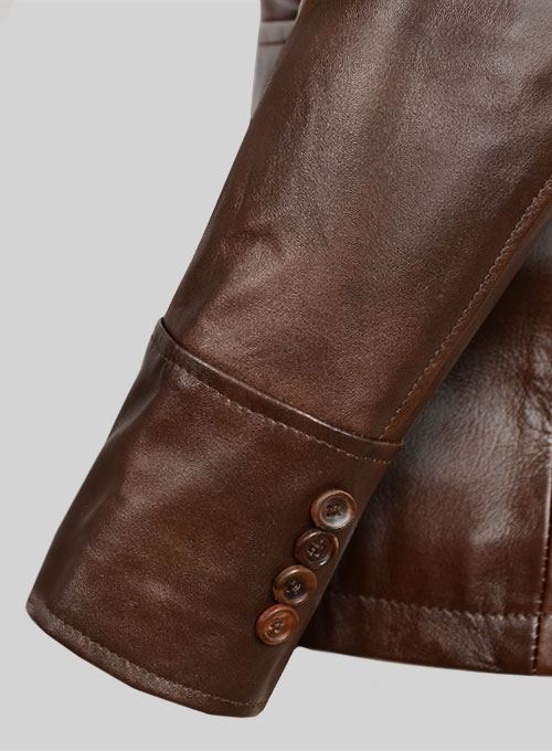 Spanish Brown Leather Blazer - #716