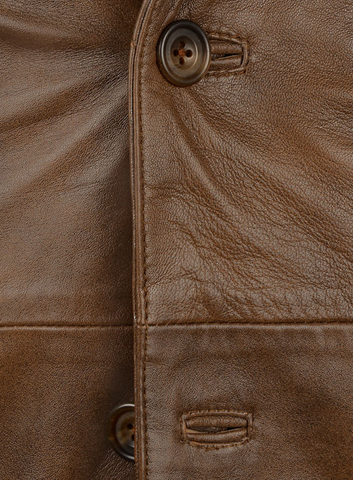 Spanish Brown Harper Leather Blazer