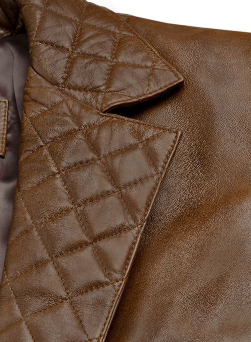 Spanish Brown Harper Leather Blazer