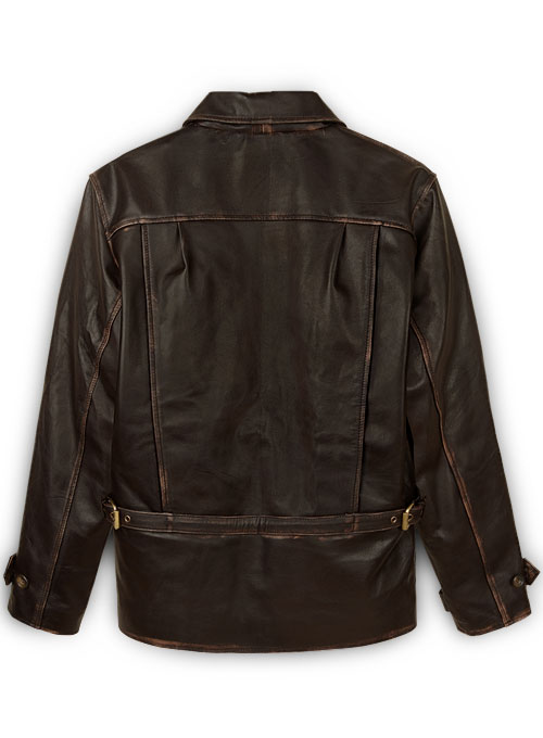 Rubbed Brown Taylor Lautner The Twilight Saga Leather Jacket - Click Image to Close