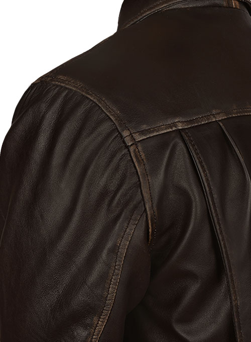 Rubbed Brown Taylor Lautner The Twilight Saga Leather Jacket - Click Image to Close