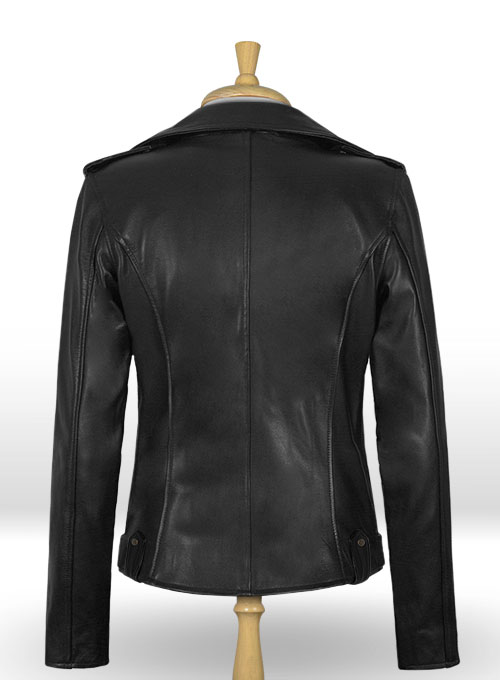 Thick Black Brie Larson Captain Marvel Leather Jacket - Click Image to Close