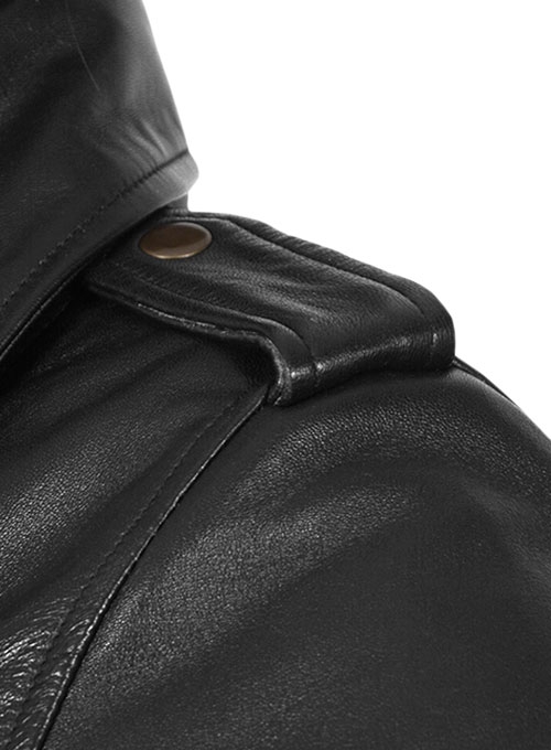 Thick Black Brie Larson Captain Marvel Leather Jacket