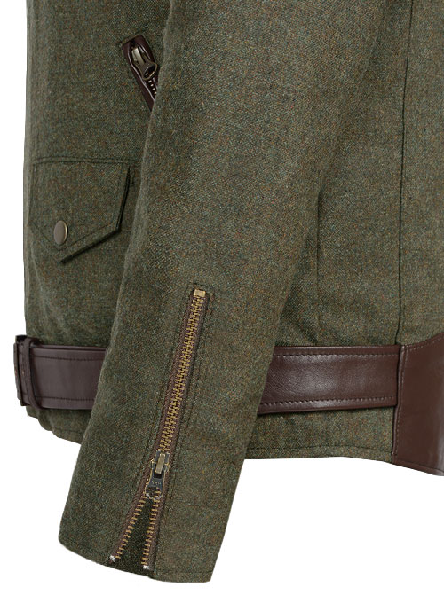 Tweed Leather Combo Jacket # 666 - Click Image to Close