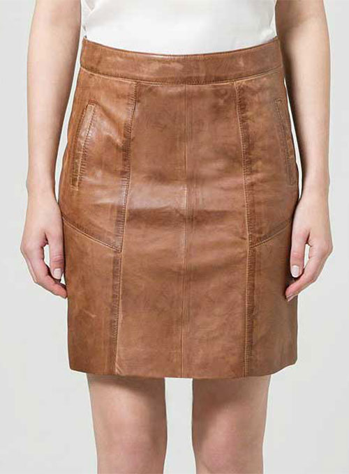 Varsity Leather Skirt - # 432