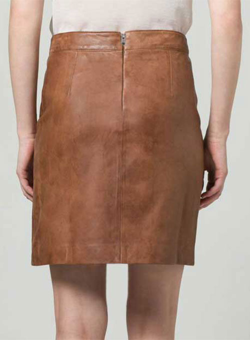 Varsity Leather Skirt - # 432