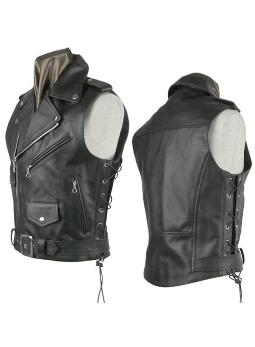 Leather Biker Vest # 308 - Click Image to Close
