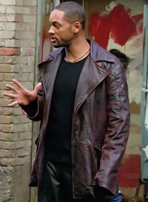 Will Smith I Robot Leather Trench Coat - Click Image to Close