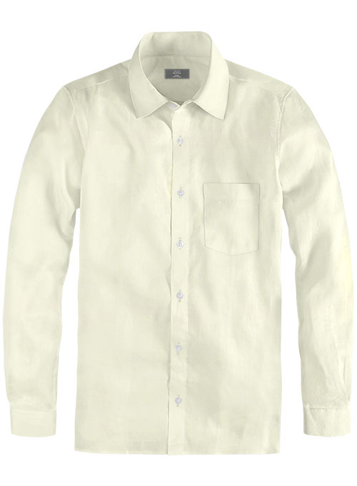 Giza Lemon Cotton Shirt- Full Sleeves - Click Image to Close